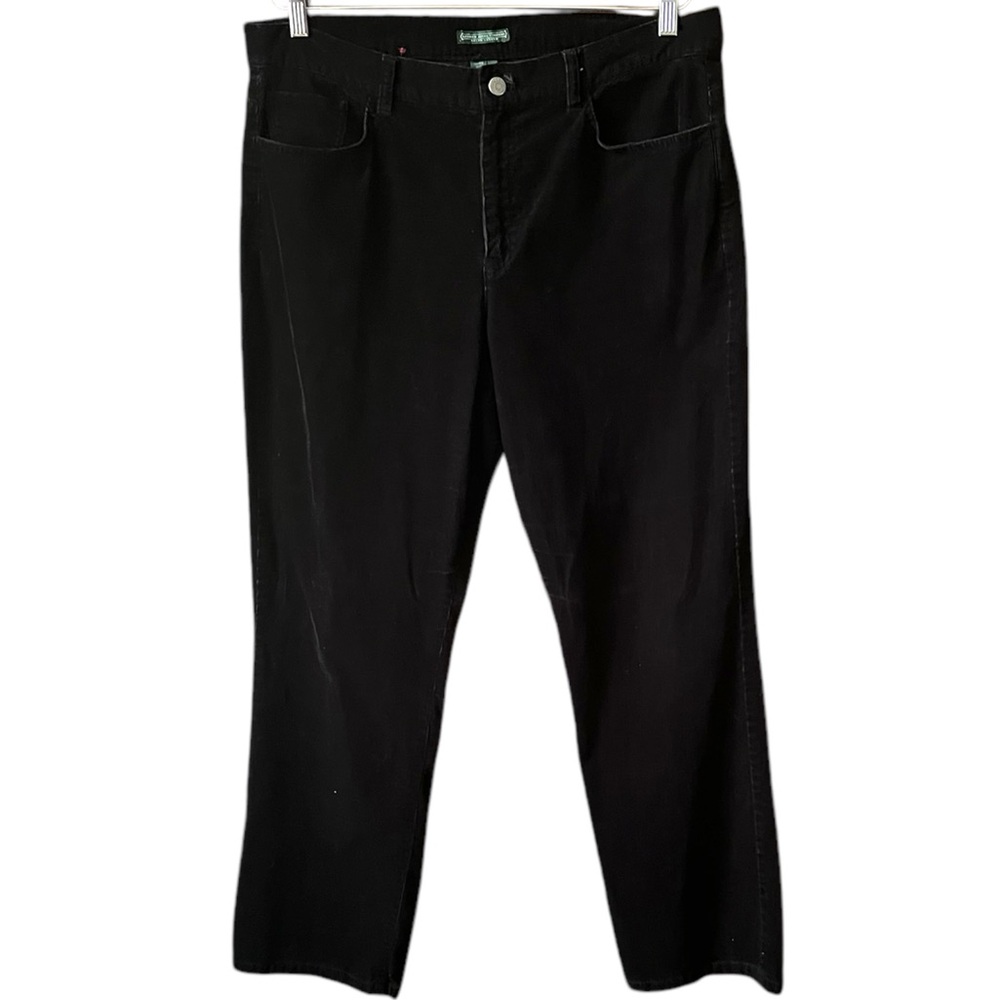 Ralph Lauren Black Corduroy Classic Straight pants. Size 14